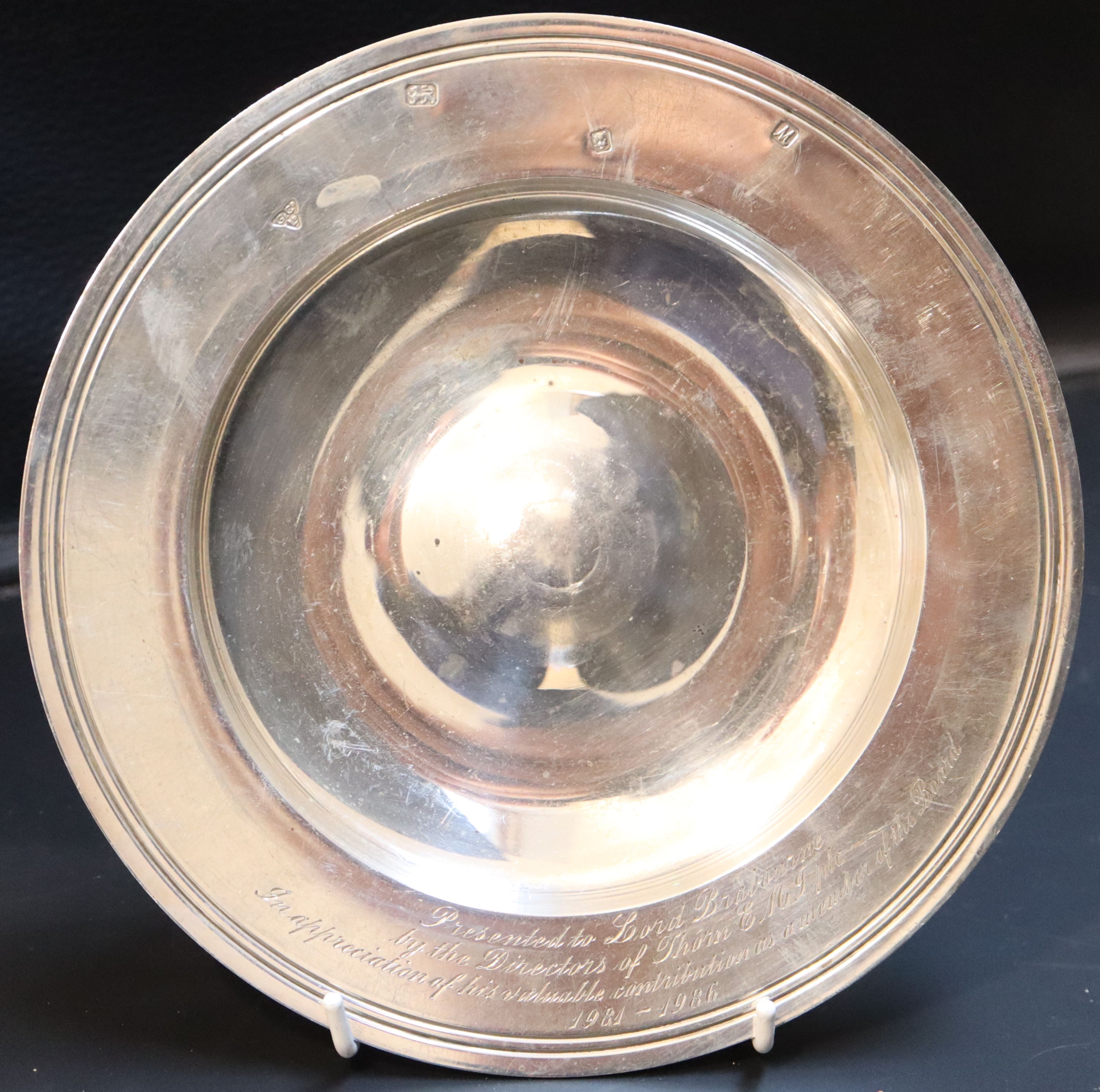 A modern silver Armada dish, by Garrard & Co, London, 1896,with presentation inscription to Lord Brabourne,